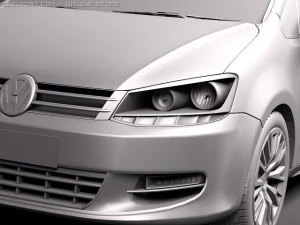 Volkswagen Sharan 2010 3D Model