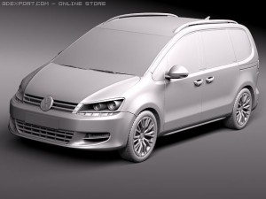 Volkswagen Sharan 2010 Modelo 3D
