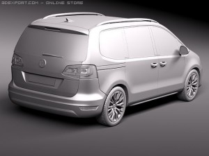 Volkswagen Sharan 2010 Modelo 3D