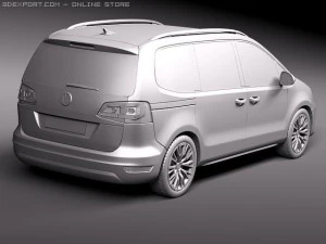 Volkswagen Sharan 2010 3D Model