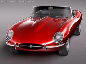 Jaguar Etype 3D Model