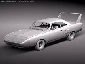 प्लायमाउथ रोड रनर सुपरबर्ड 1970 3D मॉडल