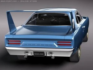 प्लायमाउथ रोड रनर सुपरबर्ड 1970 3D मॉडल