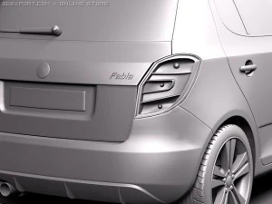 Skoda Fabia RS 2011 3D Model