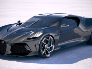 bugatti la voiture noire 2019 3D Model