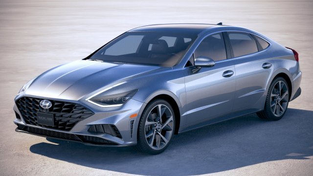 Hyundai Sonata US 2020 Modello 3D .c4d .max .obj .3ds .fbx .stl .blend 