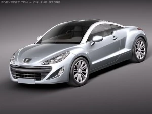 Peugeot RCZ 2011 lowpoly Model 3D