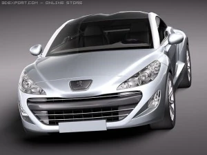 Peugeot RCZ 2011 lowpoly 3D Model