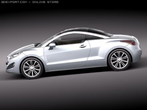 Peugeot RCZ 2011 lowpoly 3D 모델