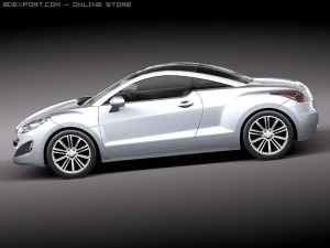 Peugeot RCZ 2011 lowpoly 3D Model