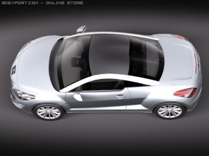 Peugeot RCZ 2011 lowpoly 3D 모델