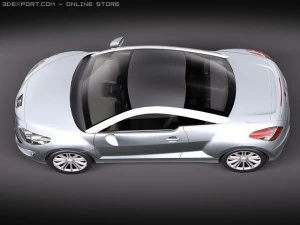 Peugeot RCZ 2011 lowpoly 3D Model