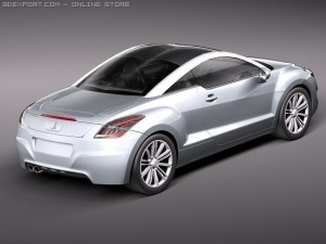 Peugeot RCZ 2011 lowpoly 3D 모델