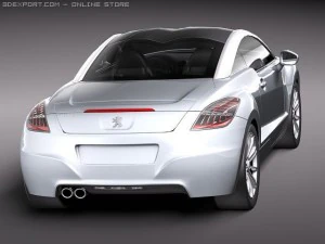Peugeot RCZ 2011 lowpoly 3D Model