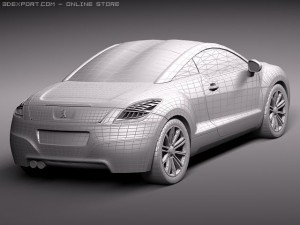 Peugeot RCZ 2011 lowpoly 3D 모델