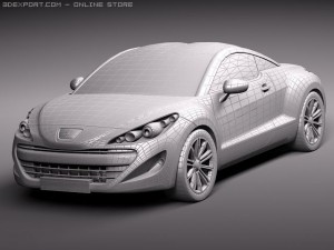 Peugeot RCZ 2011 lowpoly 3D 모델