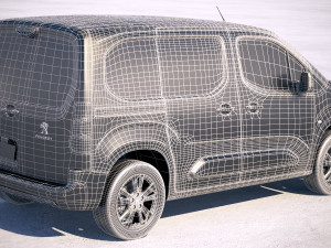 Peugeot Partner 2019 3D 模型