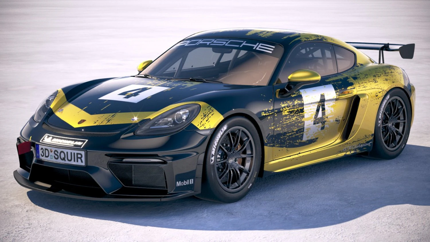 Porsche 718 Cayman GT4 Clubsport 2019 3D Model .c4d .max .obj .3ds .fbx .stl .blend 