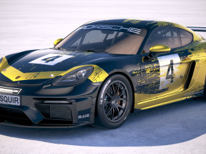 Porsche 718 Cayman GT4 Clubsport 2019 Modelo 3D