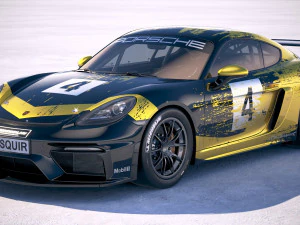 Porsche 718 Cayman GT4 Clubsport 2019 Modelo 3D