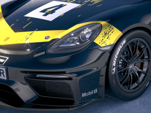Porsche 718 Cayman GT4 Clubsport 2019 Model 3D