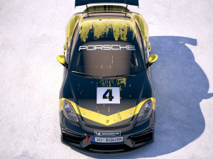 Porsche 718 Cayman GT4 Clubsport 2019 Model 3D