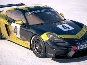 Porsche 718 Cayman GT4 Clubsport 2019 Model 3D