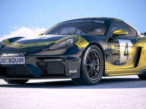 Porsche 718 Cayman GT4 Clubsport 2019 Model 3D