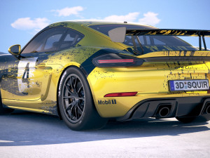 Porsche 718 Cayman GT4 Clubsport 2019 Model 3D