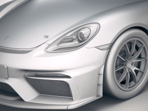 Porsche 718 Cayman GT4 Clubsport 2019 Model 3D