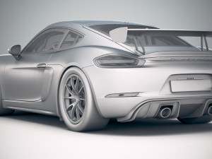 Porsche 718 Cayman GT4 Clubsport 2019 Model 3D