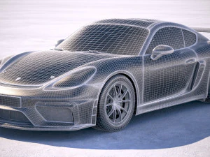 Porsche 718 Cayman GT4 Clubsport 2019 3D Model