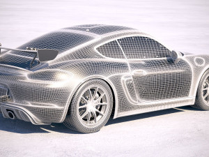 Porsche 718 Cayman GT4 Clubsport 2019 Model 3D