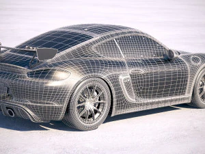 Porsche 718 Cayman GT4 Clubsport 2019 3D Model
