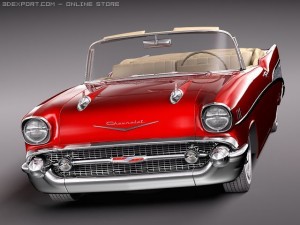 Chevrolet Bel Air Convertible 1957 3D Модель