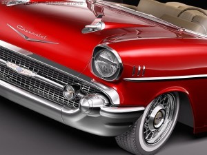 Chevrolet Bel Air Convertible 1957 3D Модель