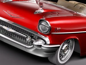 Chevrolet Bel Air Convertible 1957 3D Model