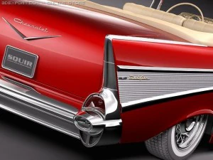 Chevrolet Bel Air Convertible 1957 3D Model