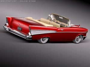 Chevrolet Bel Air Convertible 1957 3D Модель