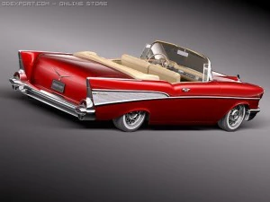 Chevrolet Bel Air Convertible 1957 3D Model