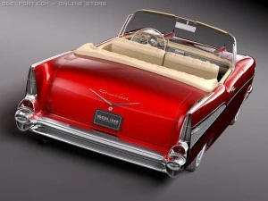 Chevrolet Bel Air Convertible 1957 3D Model