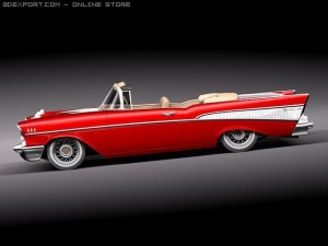 Chevrolet Bel Air Convertible 1957 3D Модель
