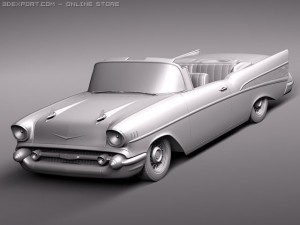 Chevrolet Bel Air Convertible 1957 3D Модель