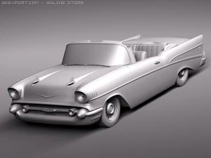 Chevrolet Bel Air Convertible 1957 3D Model