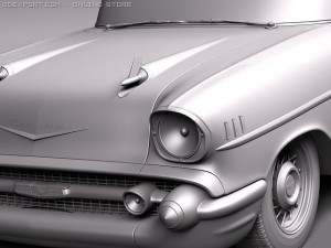 Chevrolet Bel Air Convertible 1957 3D Модель