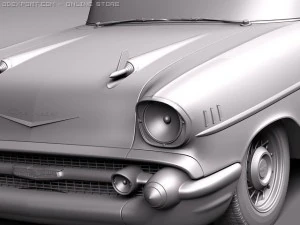 Chevrolet Bel Air Convertible 1957 3D Model