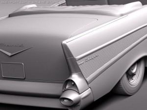 Chevrolet Bel Air Convertible 1957 3D Модель