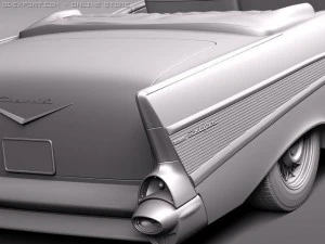 Chevrolet Bel Air Convertible 1957 3D Model