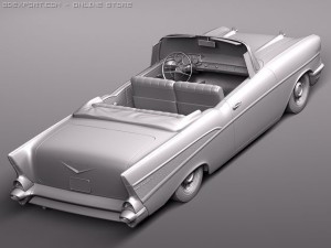 Chevrolet Bel Air Convertible 1957 3D Модель