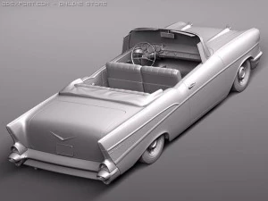 Chevrolet Bel Air Convertible 1957 3D Model